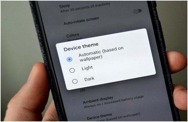 Android Q dark theme