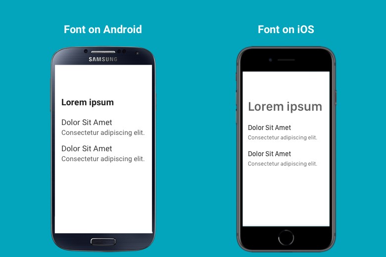 Typography android vs ios