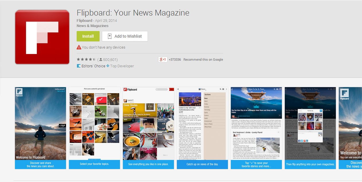 Flipboard: Your News Magazine